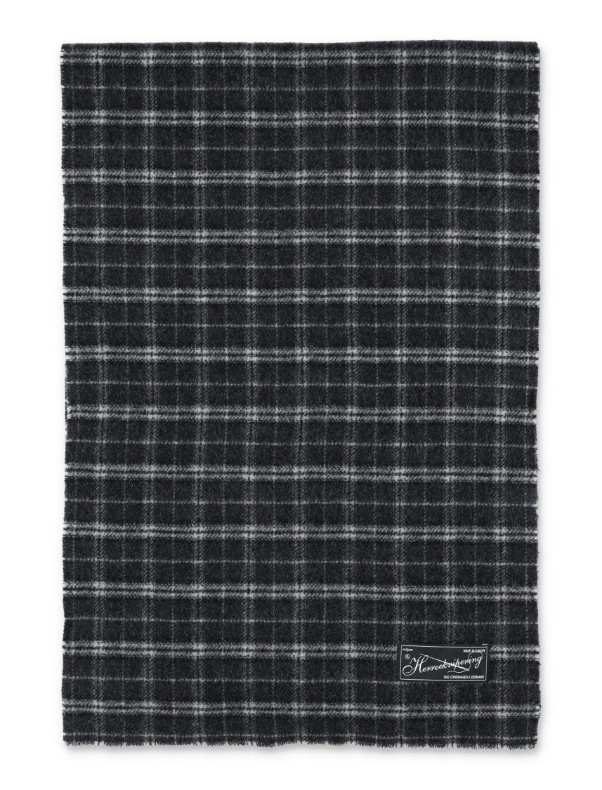 Mfpen Wool Fringed Checkered Scarf