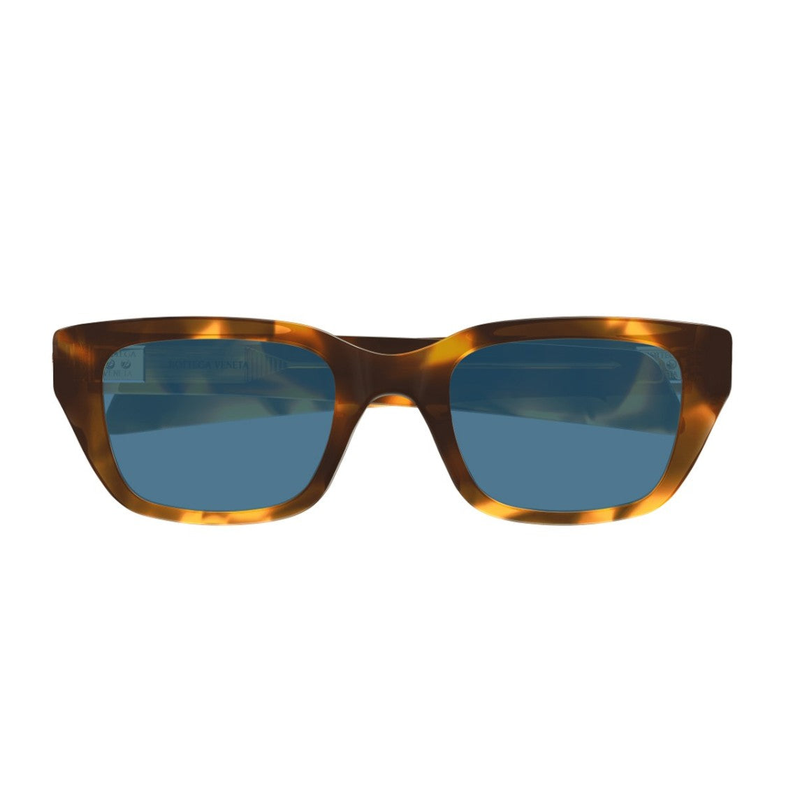 Bottega Veneta Havana Bv1393s Ribbon Recycled Acetate Rectangular Sunglasses