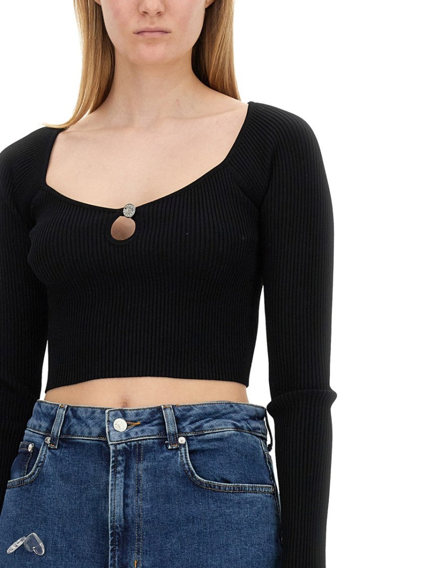 Moschino Ribbed Crop Top