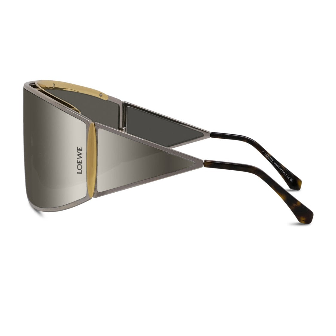 Loewe Futuristic Panoramic Sunglasses With Gold-Plated Accents