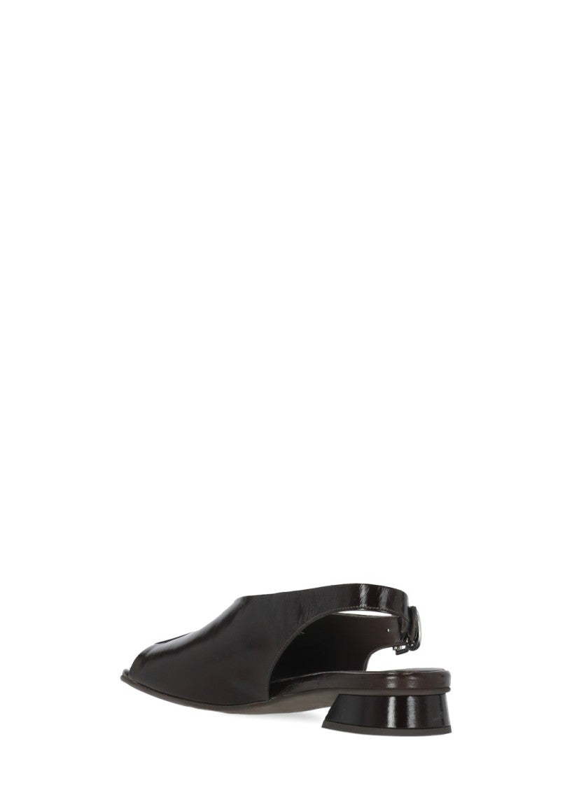Poeve Venice Open Square Toe Slingback Flats