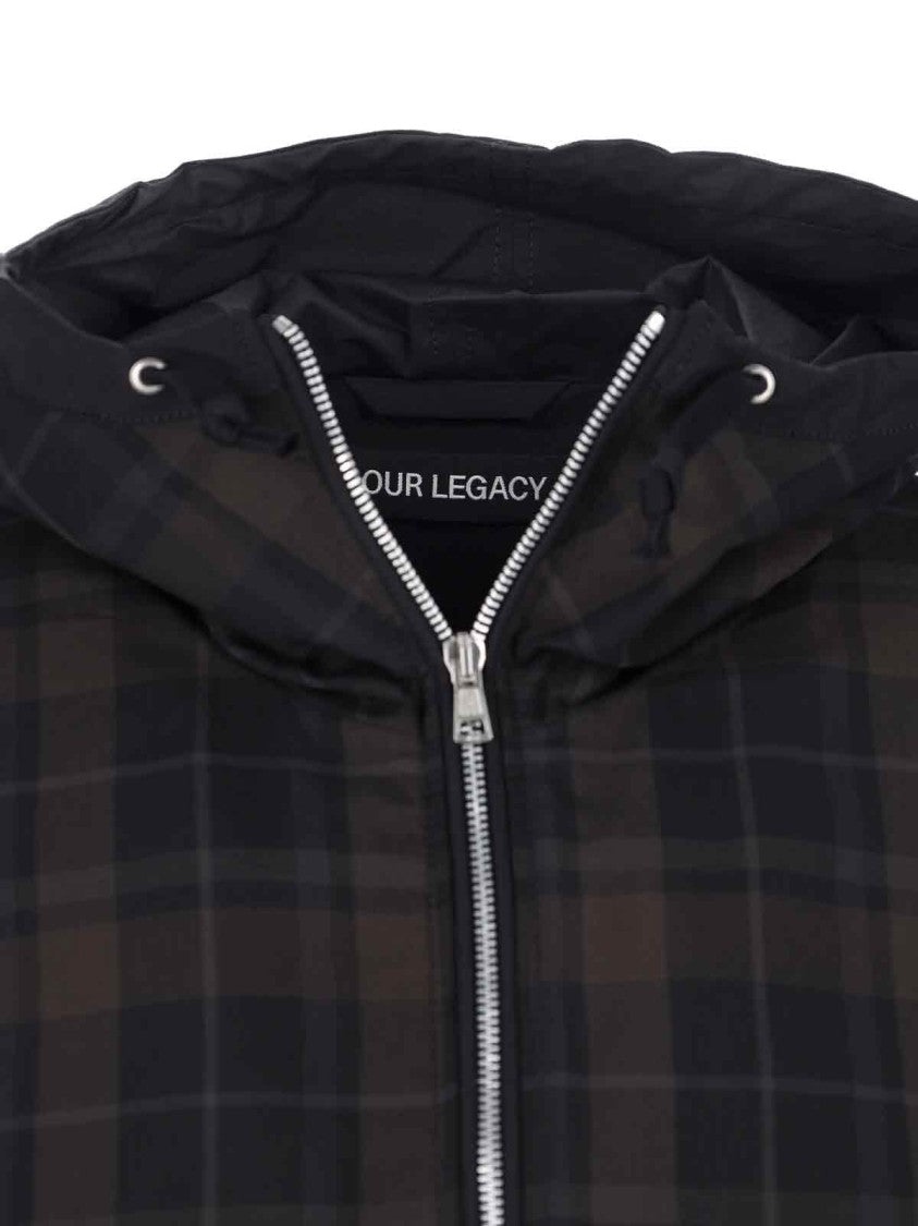 Our Legacy Plaid Zip Hoodie – Black