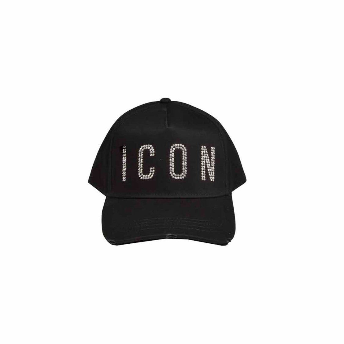 Dsquared2 Black Icon Stud Baseball Cap With Visor