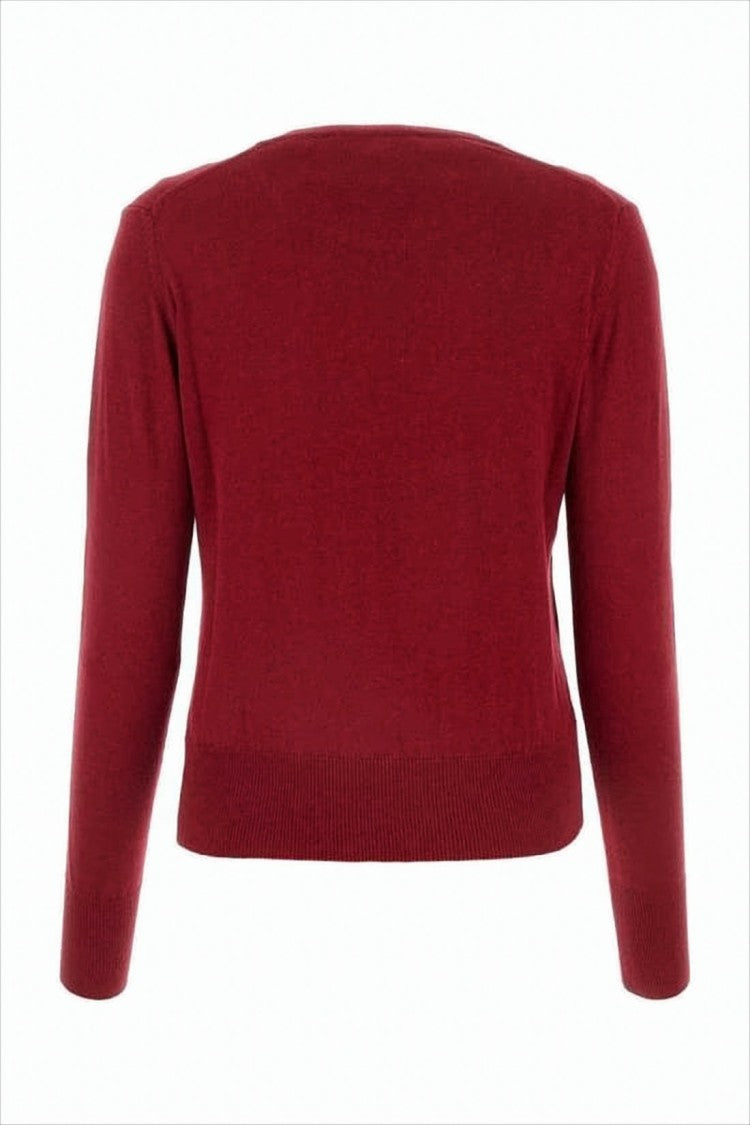 Vivienne Westwood Burgundy Cashmere-Blend Sweater With Embroidered Detail