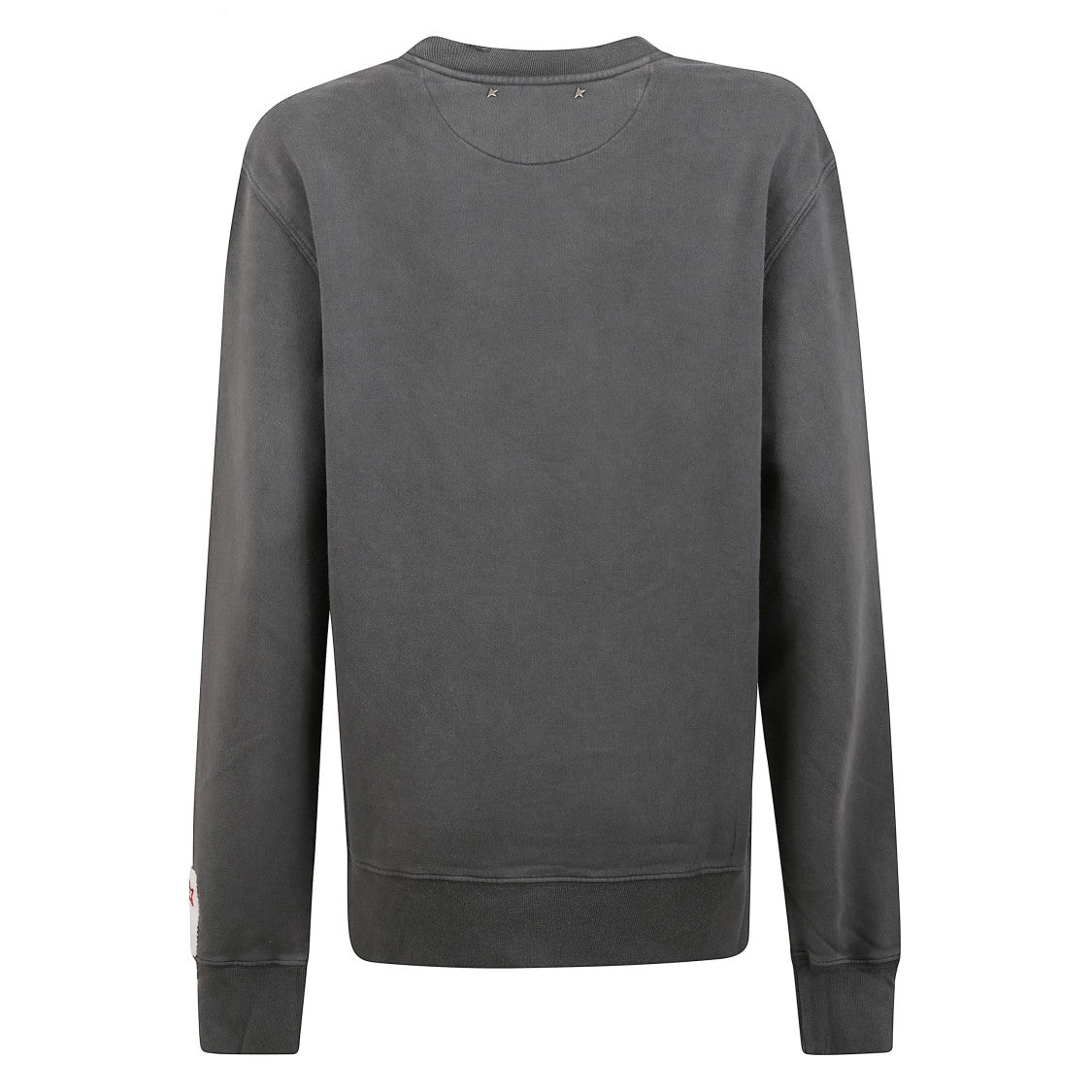 Golden Goose Grey Sweatshirt With Gold Star Print