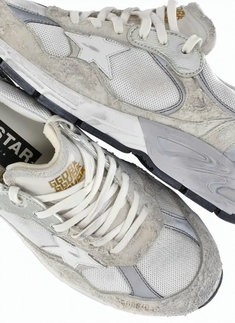 Golden Goose Light Vintage-Inspired Sneakers With Star Detail