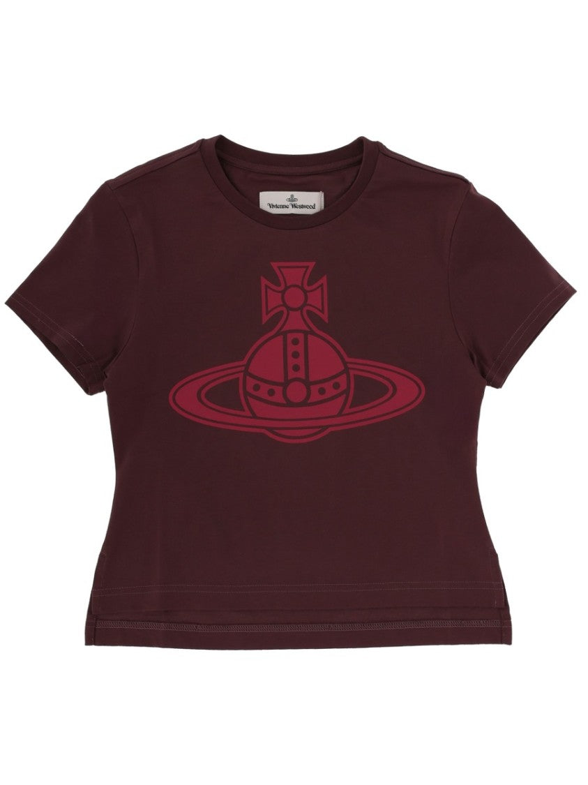 Vivienne Westwood Burgundy Paris Orb Mini T-Shirt