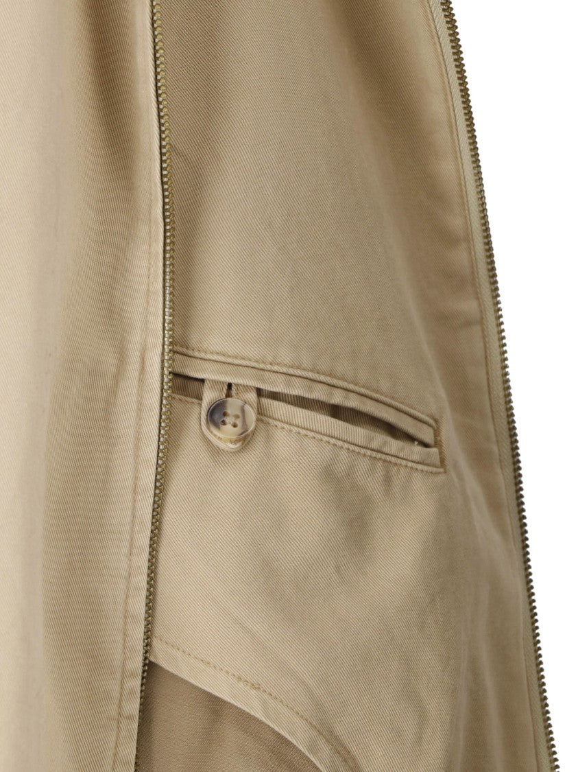 Polo Ralph Lauren Neutral Cropped Zip Front Casual Jacket