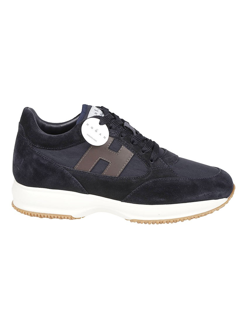 Hogan Interactive Suede-Trim Low-Top Sneakers