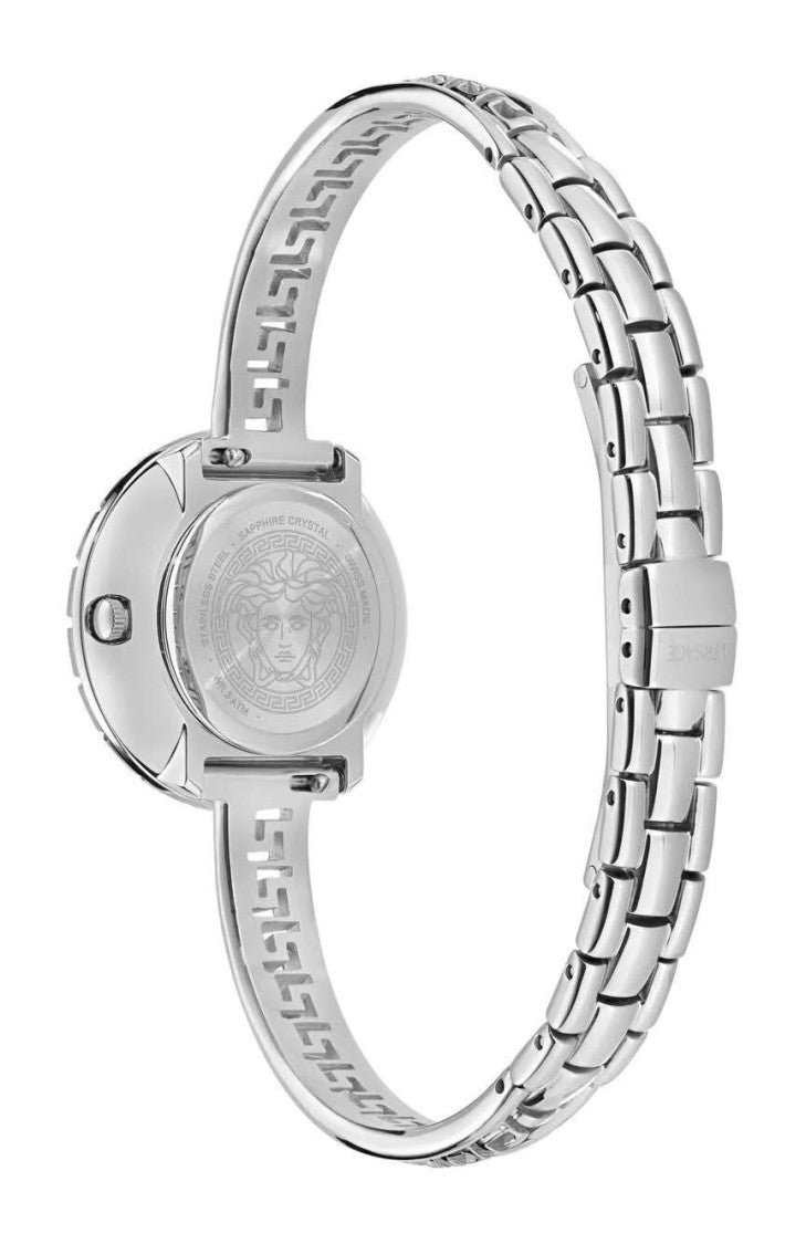 Versace Silver Iconic La Greca Stainless Steel Wristwatch