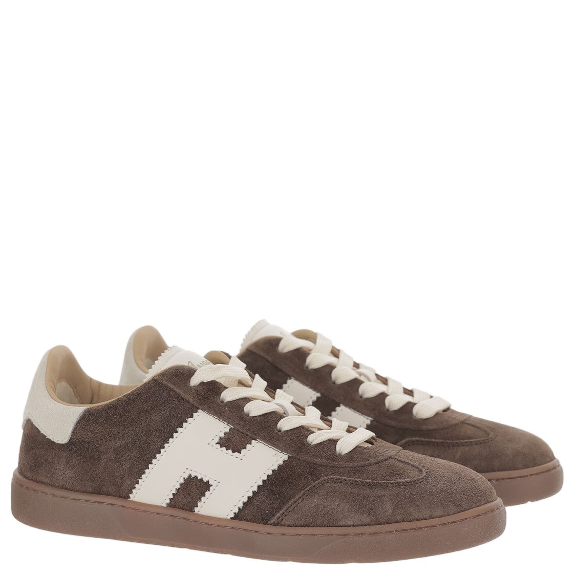 Hogan Low-Top Suede Sneakers With Leather Accents And Contrast Details