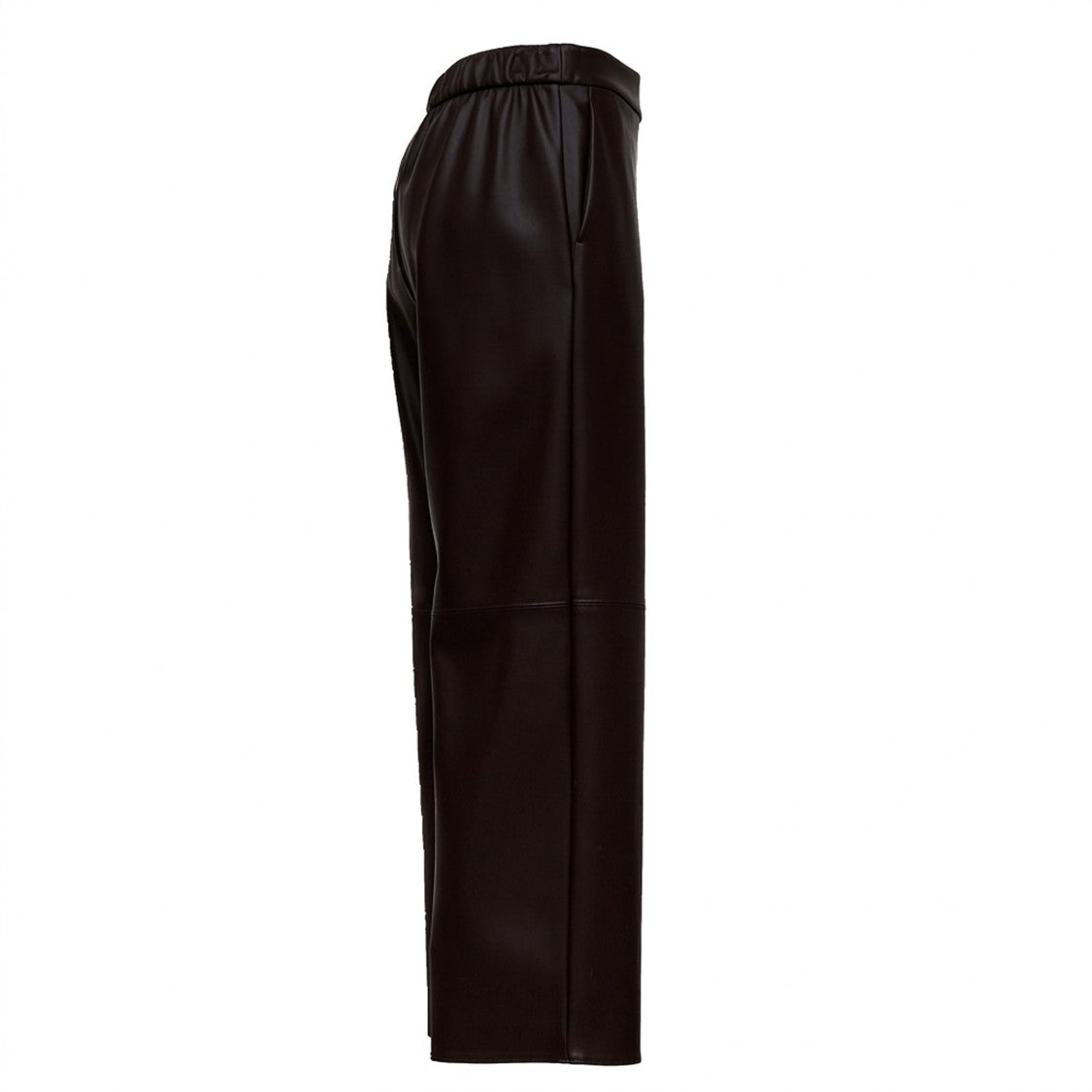 Max Mara Cropped Ankle-Length Jersey Pants With Leather Effect