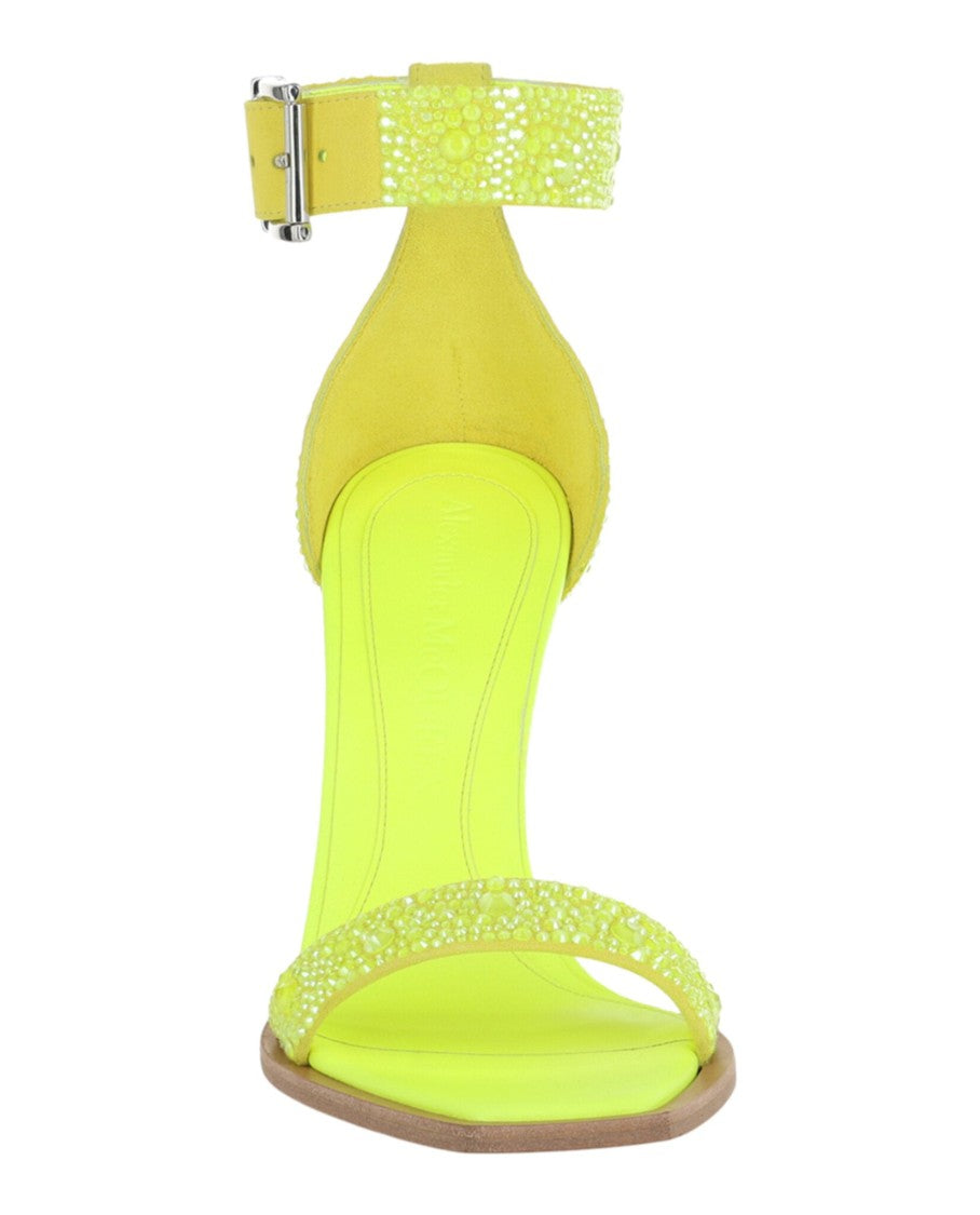 Alexander Mcqueen Crystal Embellished Heel Sandals