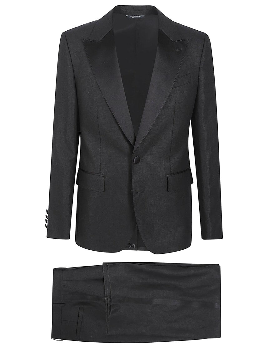 Dolce & Gabbana Tailored Black Two-Piece Suit With Textured Blazer