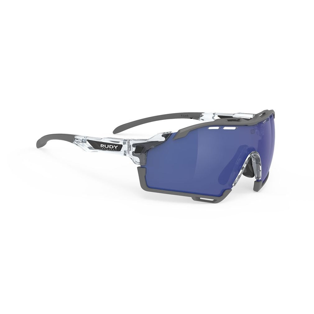 Rudy Project Blue Cutline Angular Clear Frame Sunglasses