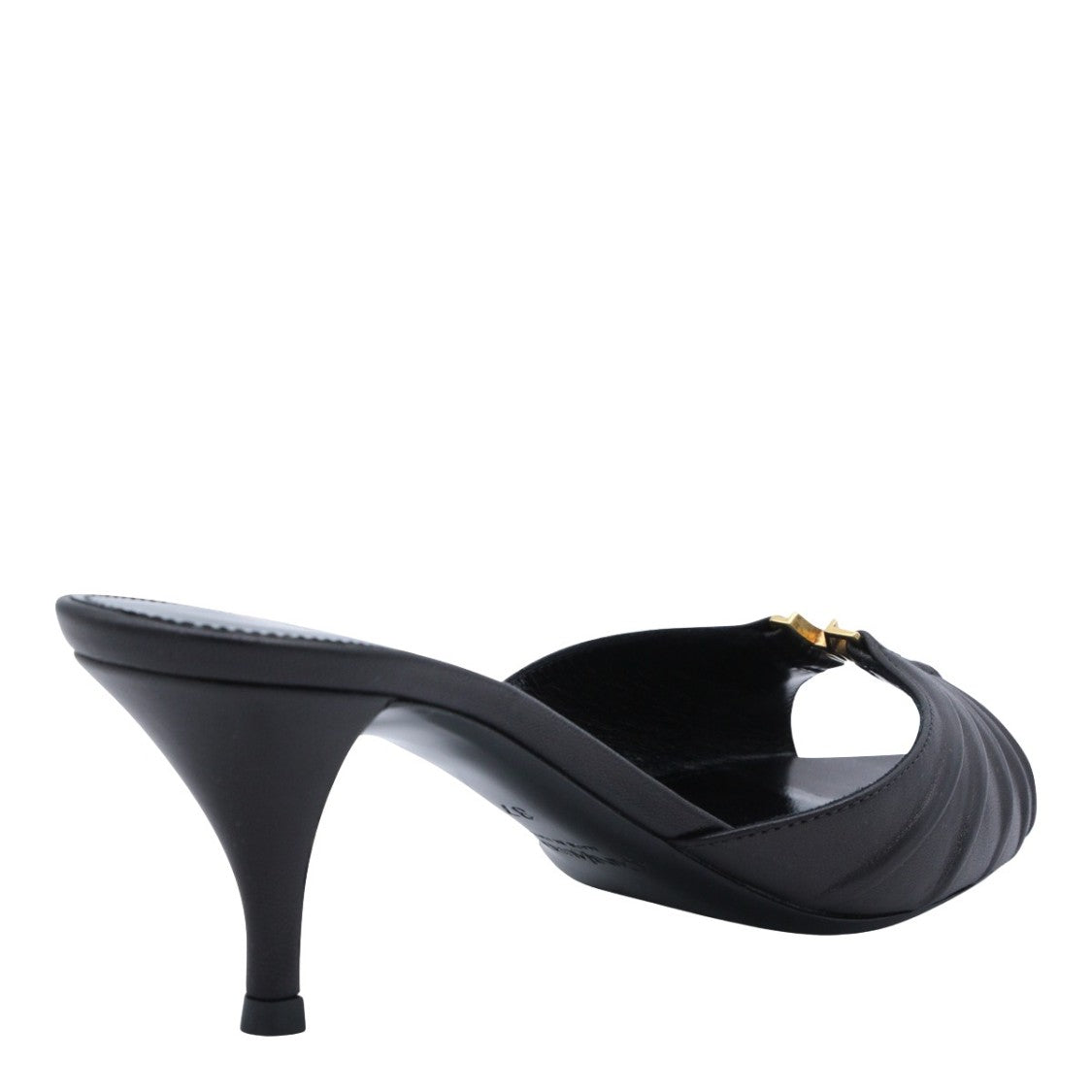 Saint Laurent Open-Toe Gathered Leather Sandals