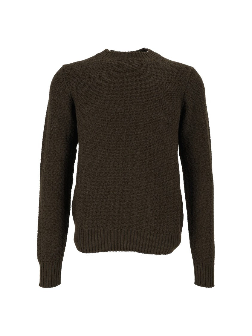 Circolo 1901 Textured Knit Cropped Wool Sweater