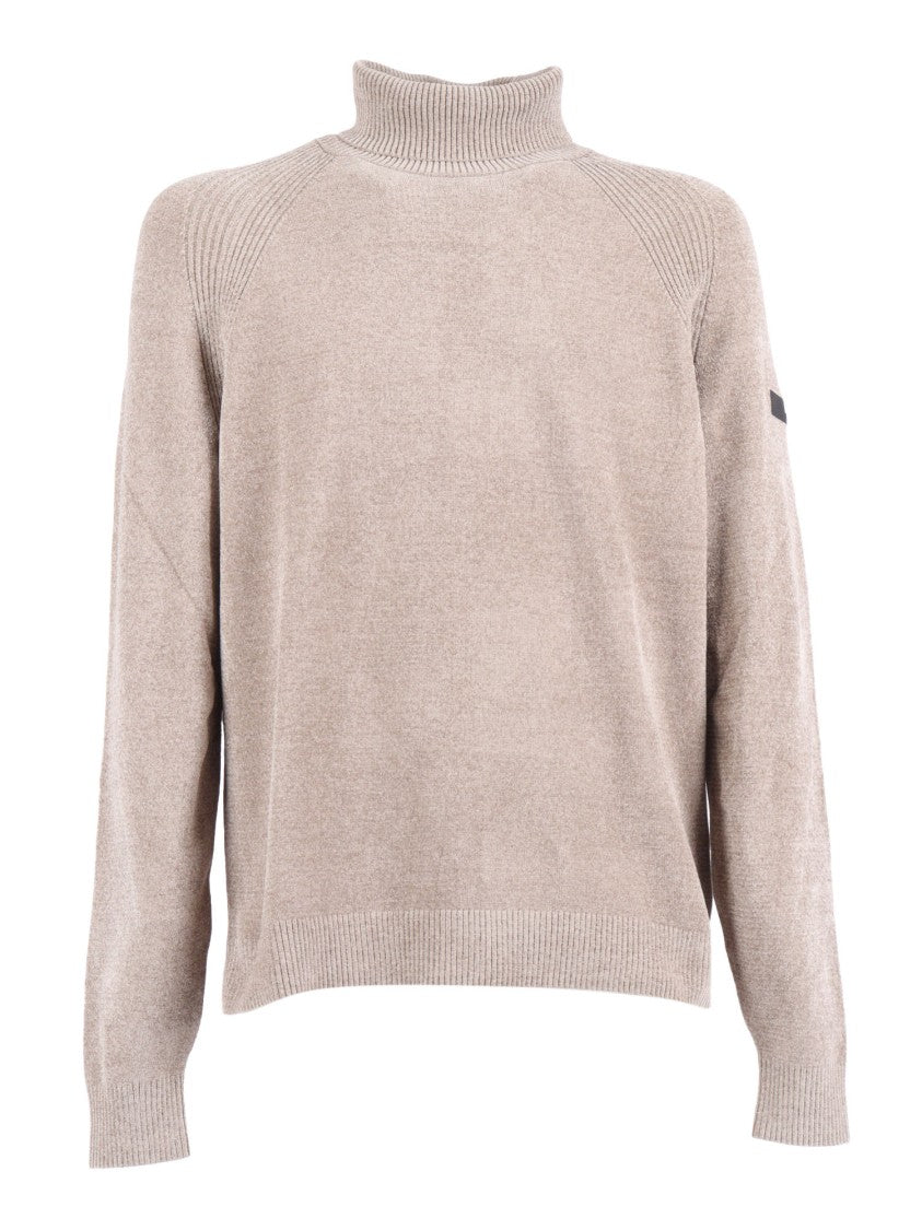 Rrd Velvet Turtleneck Knit With Ribbed Details