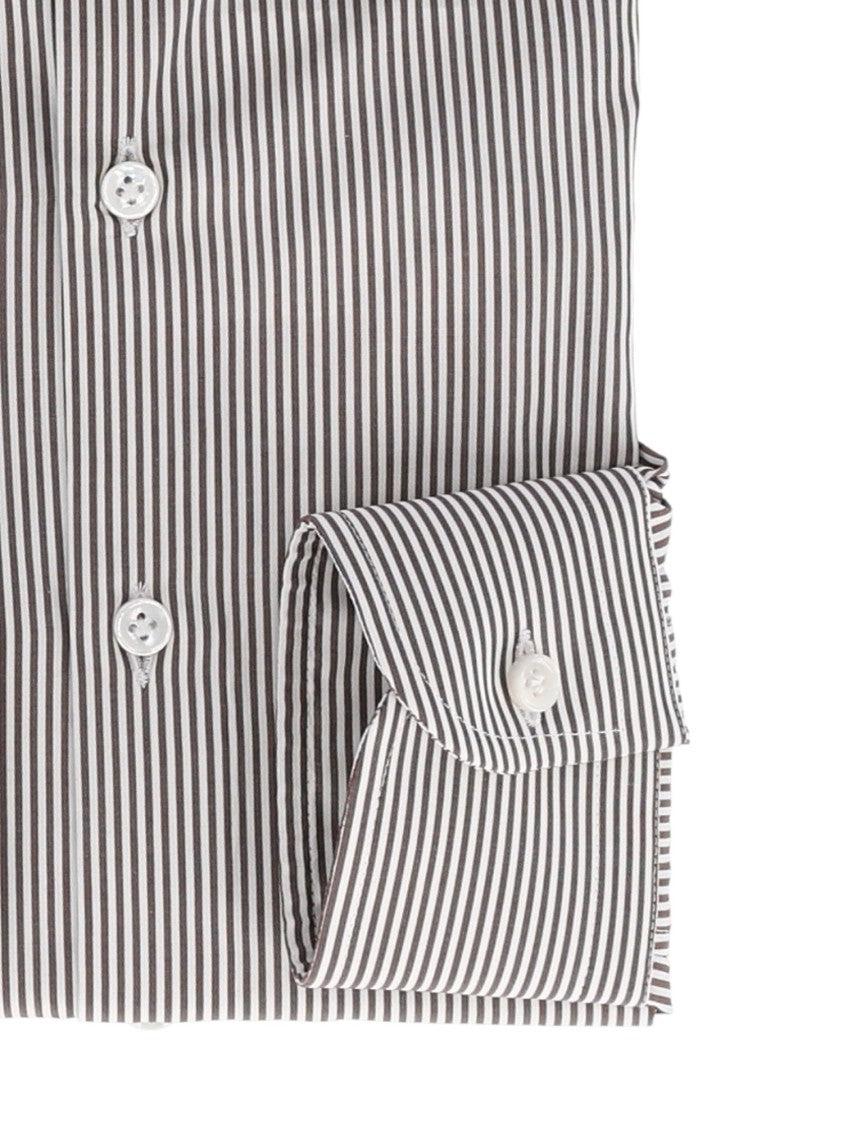 Sonrisa Monochrome Vertical Stripe Men's Dress Shirt