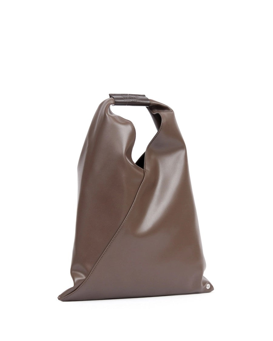 Mm6 By Maison Margiela Triangular Brown Bag With Structured Handle