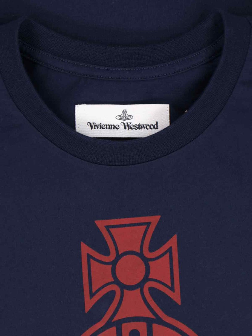 Vivienne Westwood Navy Blue Crew Neck T-Shirt