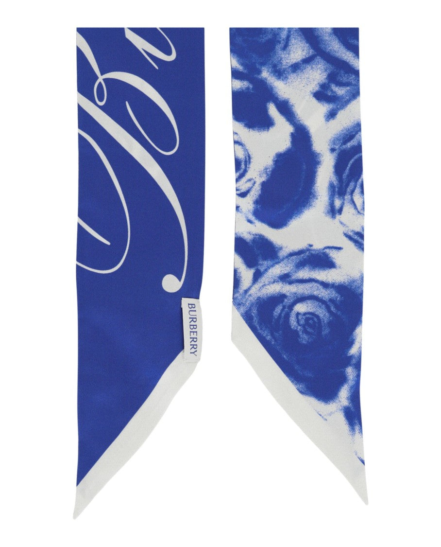 Burberry Rose-Printed Silk Scarf
