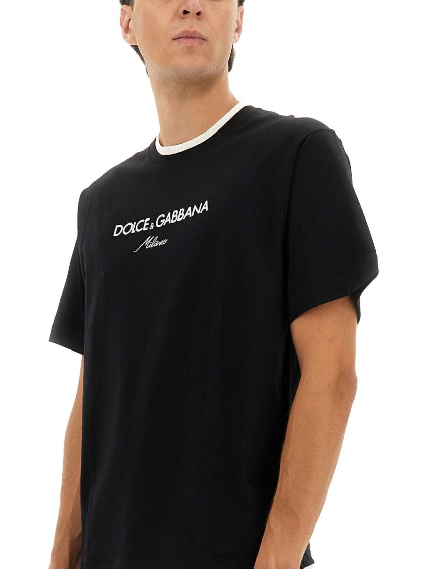Dolce & Gabbana Relaxed Fit Black T-Shirt