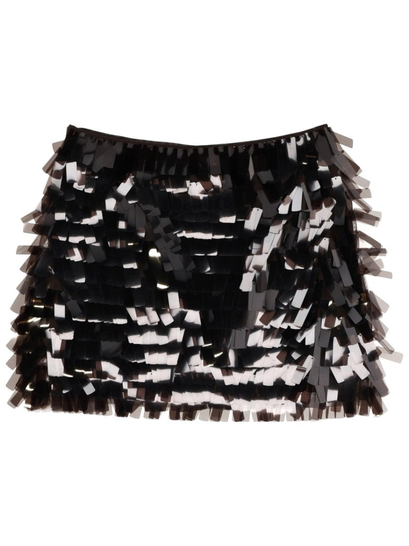 Staud Fitted Max Polyester Sequin Miniskirt