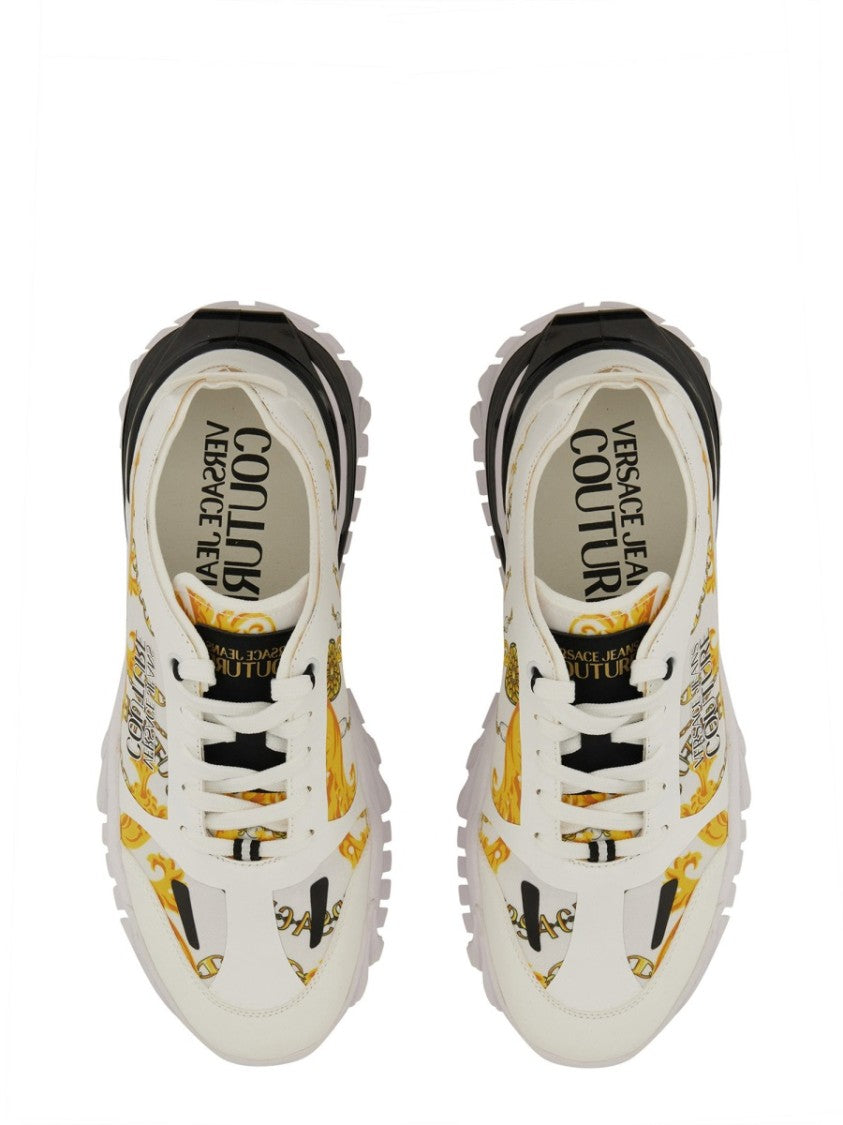 Versace Jeans Couture Chunky Sole Sneakers With Prominent Logo