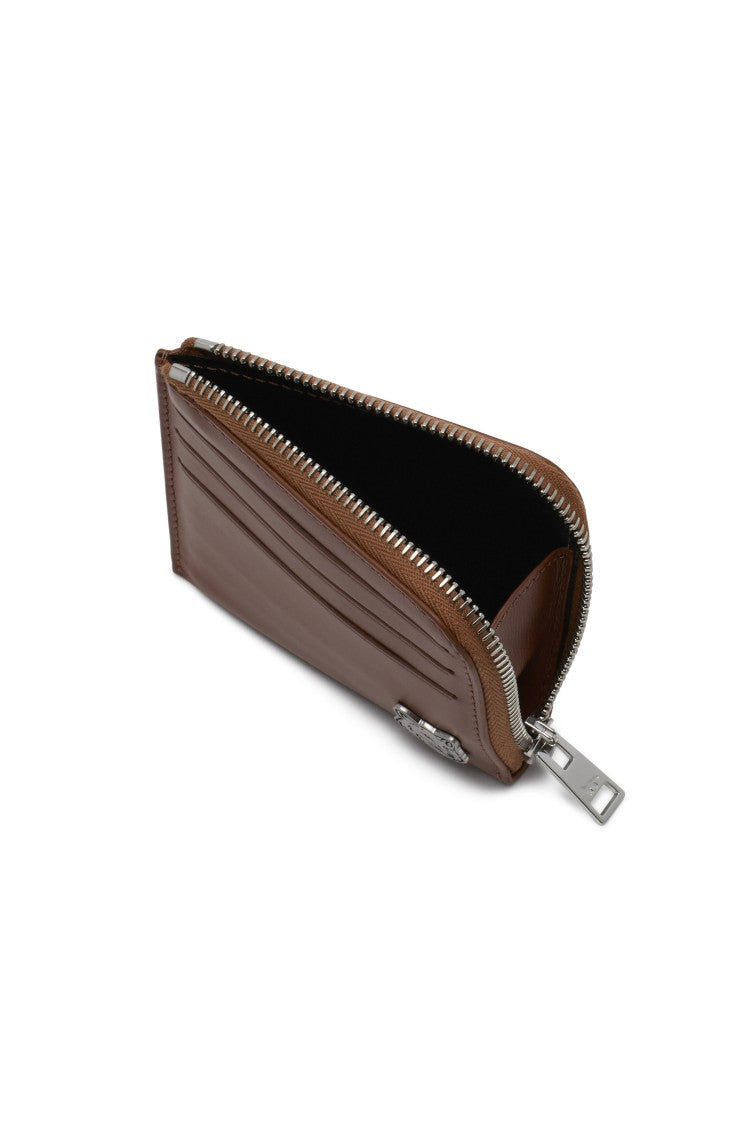 Maison Kitsuné Fox Head Zipped Cardholder With Cotton Lining