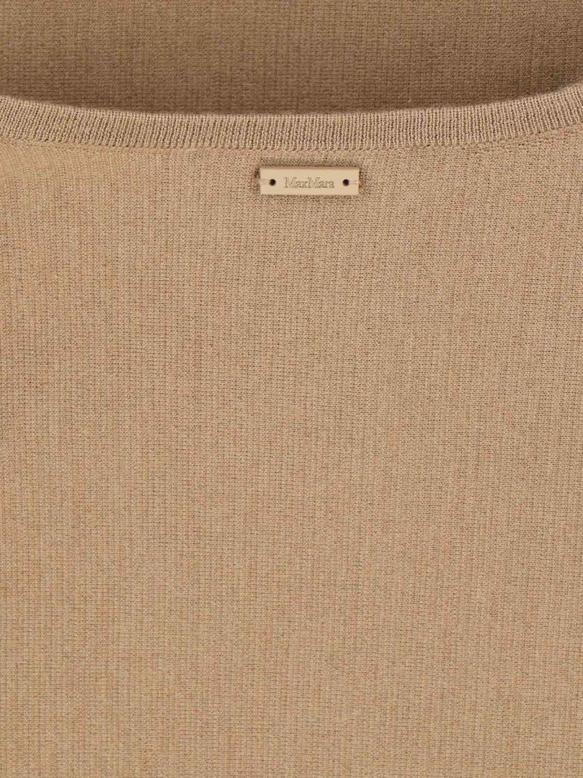 Max Mara "Frais" Virgin Wool Sweater Brown