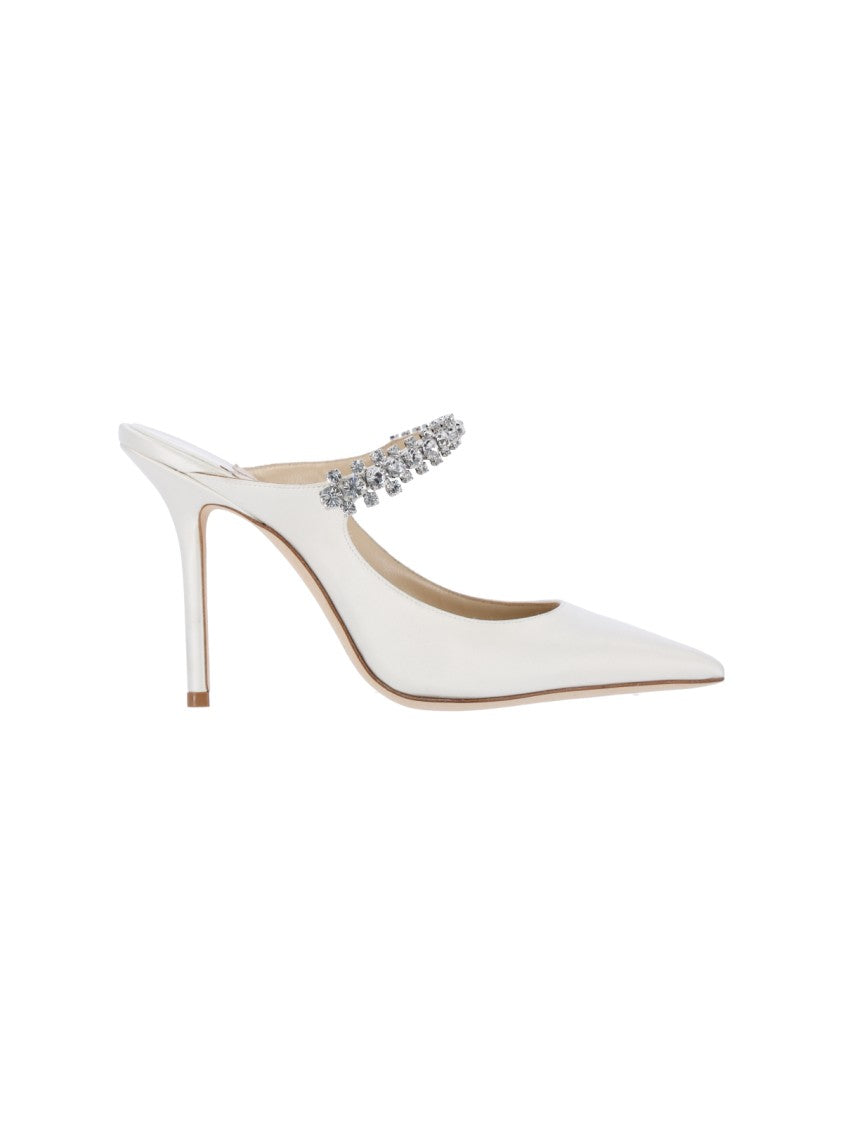 Jimmy Choo Crystal-Embellished High-Heeled Mules