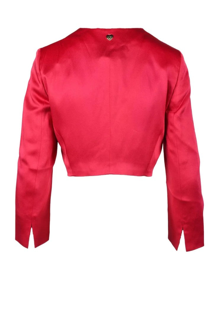 Twin-Set Fuchsia Open Acetate-Blend Bolero