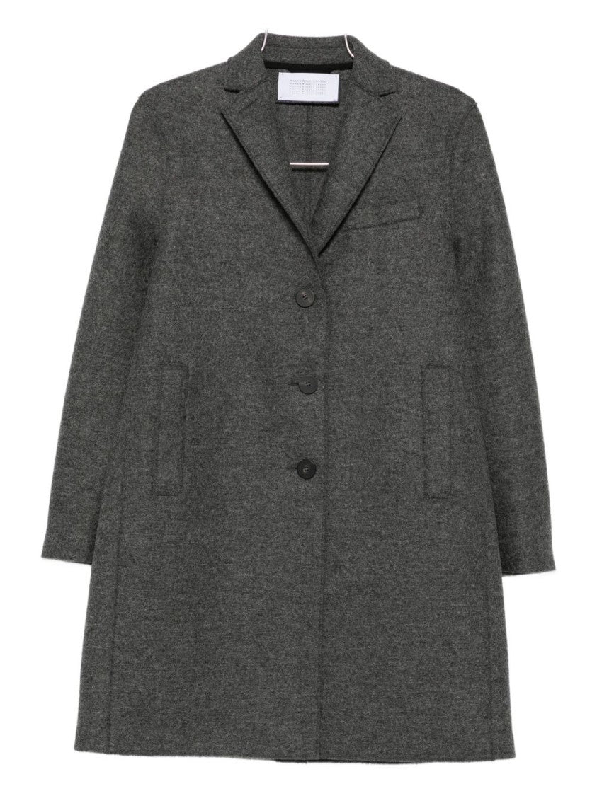 Harris Wharf London Tailored Mid-Length Grey Wool Coat