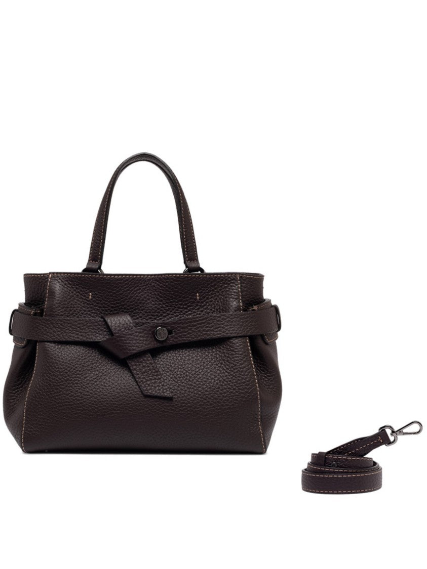 Gianni Chiarini Structured Textured Leather Shoulder Bag With Dual Handles