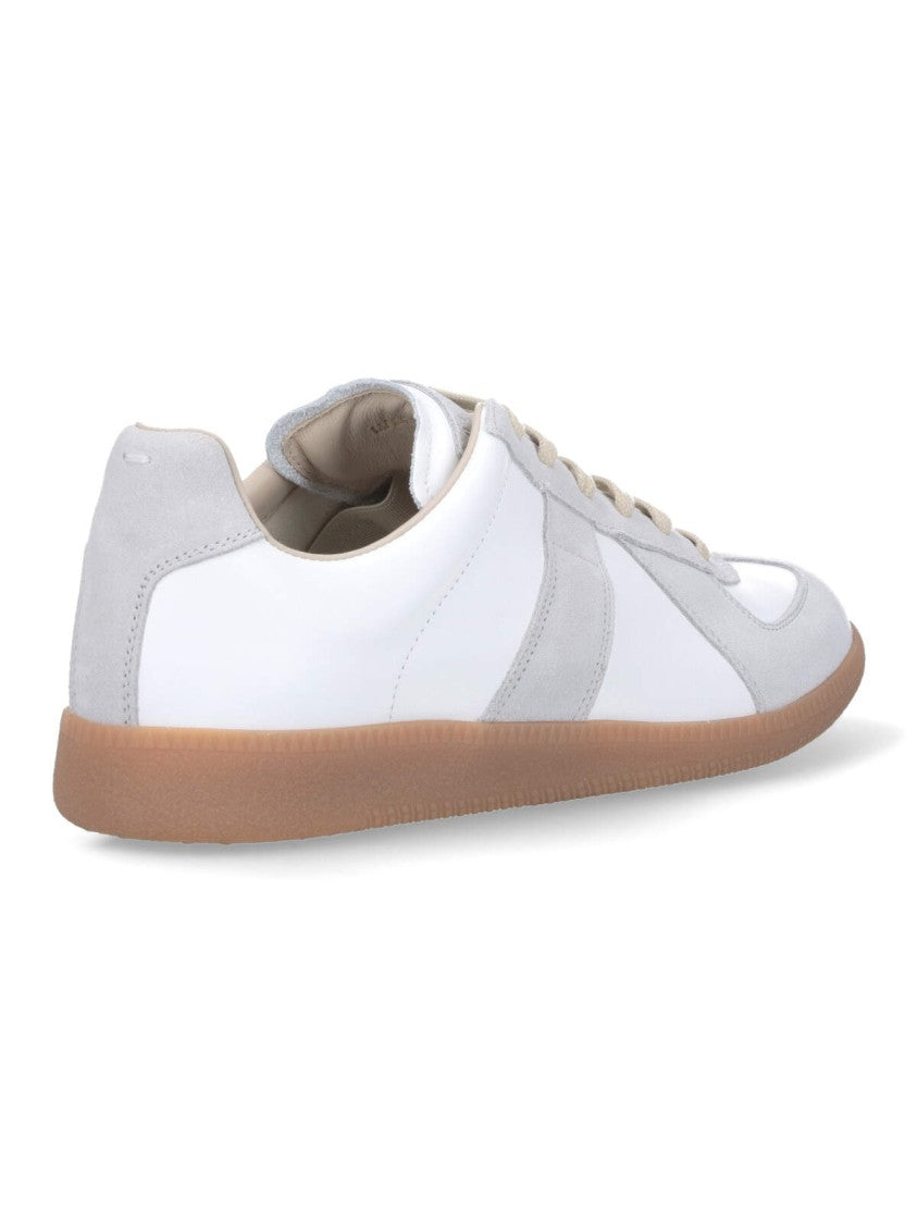Maison Margiela White Replica Low-Profile Leather Sneakers