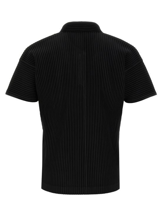 Homme Plissé Issey Miyake Pleated Short-Sleeve Shirt With Boxy Fit And Classic Collar