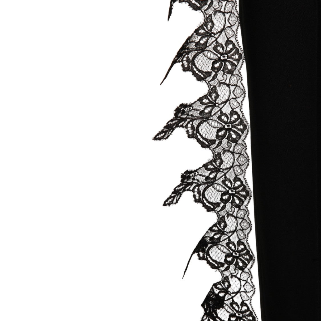 Blumarine Slim-Fit Black Trousers With Lace Detailing