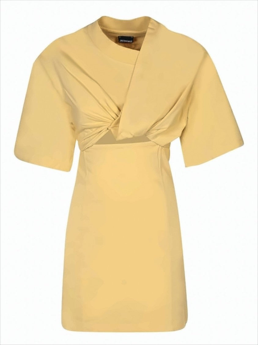 Jacquemus Twisted Front Short-Sleeved Top With Contemporary Cut-Out Design