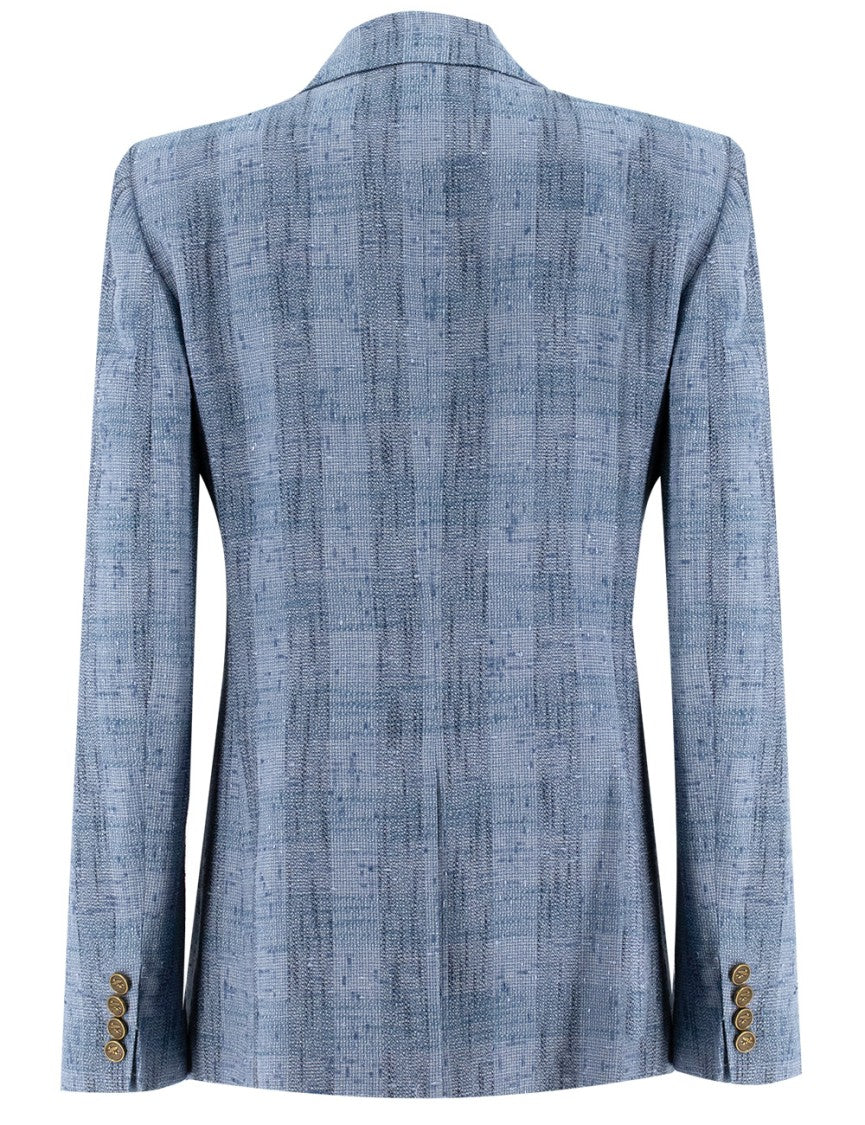 Etro Tailored Double-Breasted Jacket With Peaked Lapel And Embossed Buttons
