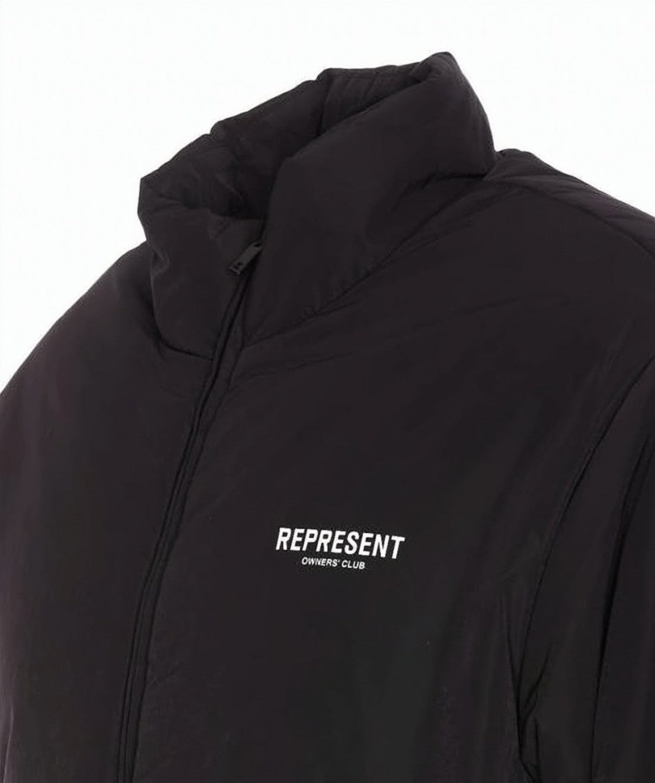 Represent Padded Minimalist Jacket With High Collar And Subtle Branding