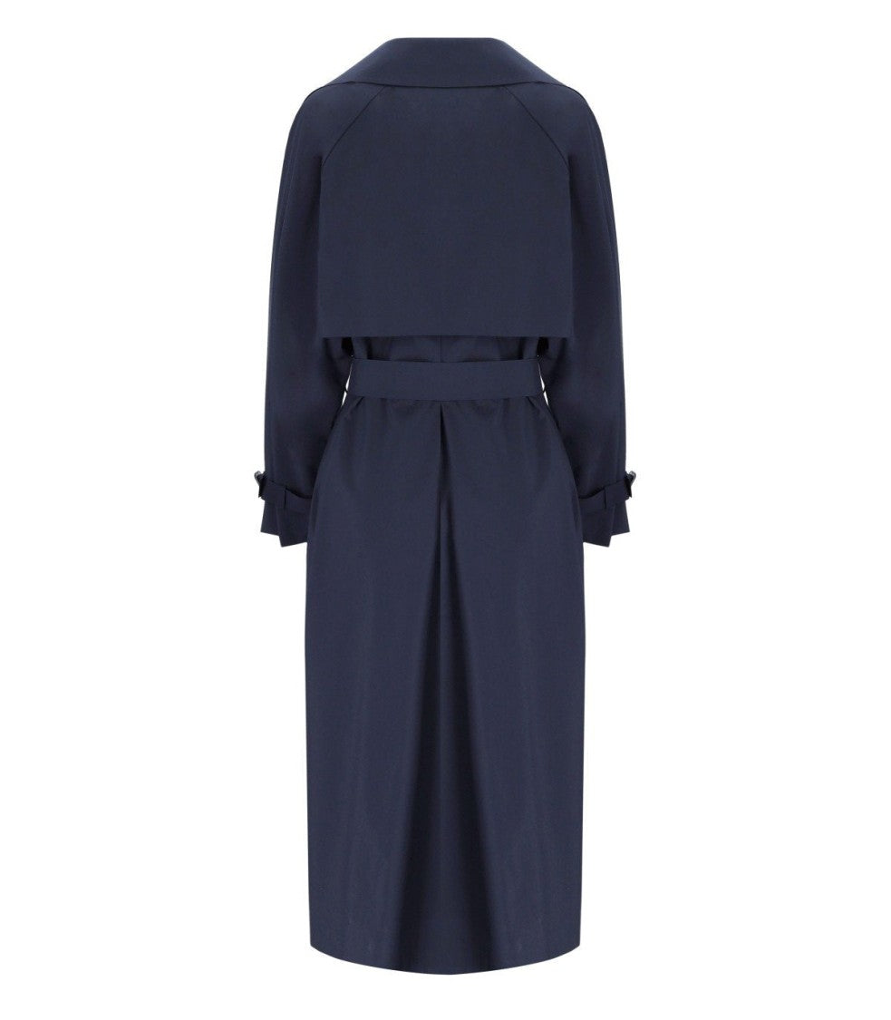 Max Mara Fatto Blue Trench Coat