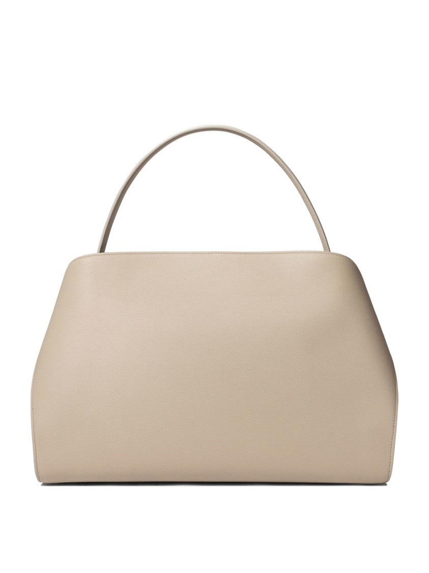 Ferragamo Structured Leather Shoulder Bag With Gold-Tone Accents