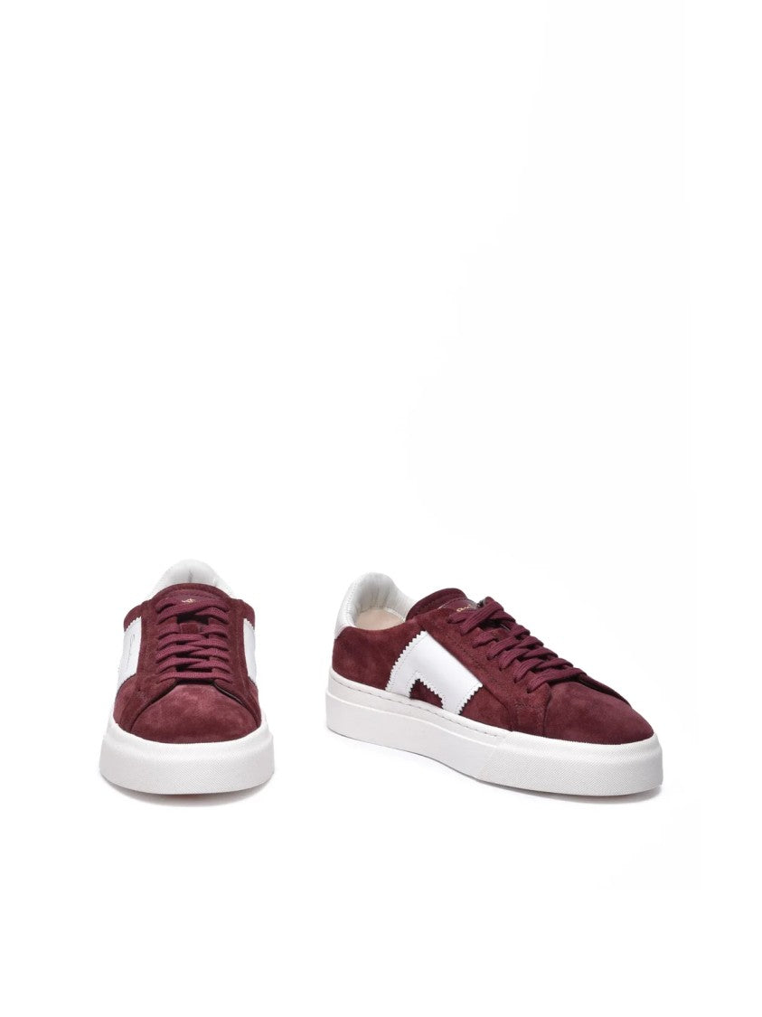Santoni Red Suede Rubber Women's Suede Sneakers