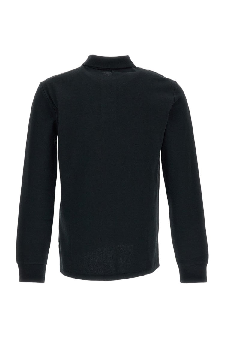 Polo Ralph Lauren Black Long Sleeved Cotton Polo Shirt