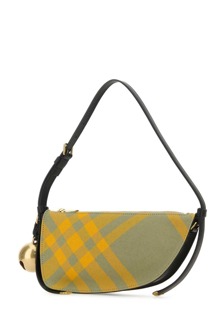 Burberry Embroidered Canvas Mini Shield Shoulder Bag
