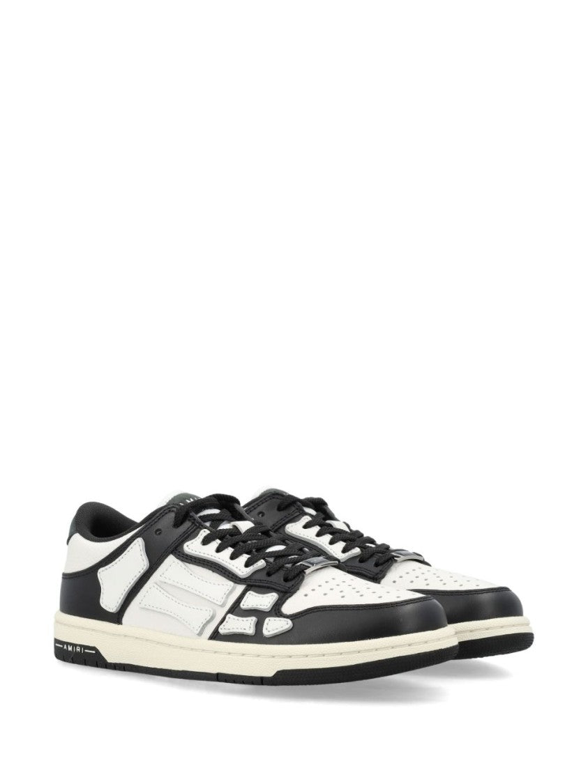 Amiri Smooth Grain Leather Low-Top Sneakers With Color-Block Design