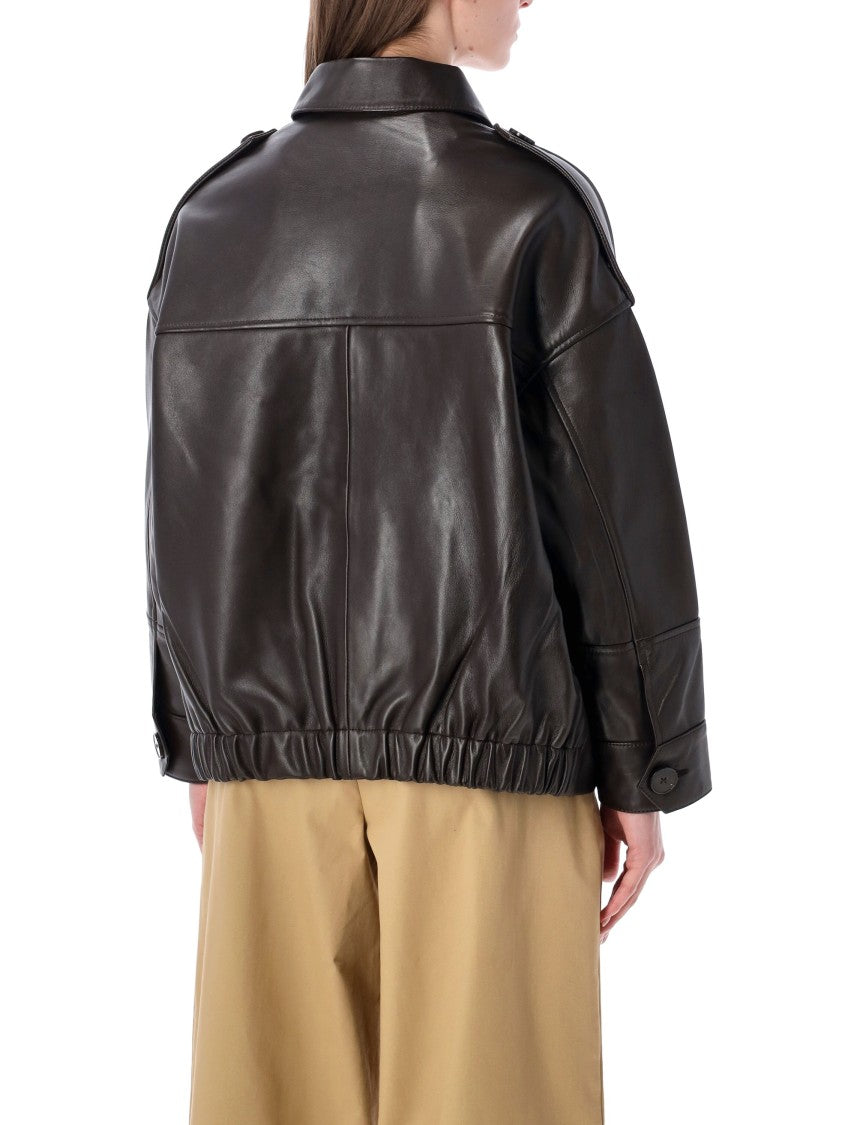 Sessùn Harriboyd Oversized Lambskin Leather Jacket