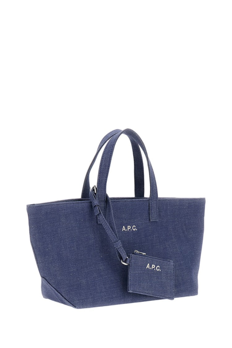 A.P.C. Blue Le Drummer Toile Small Tote Bag