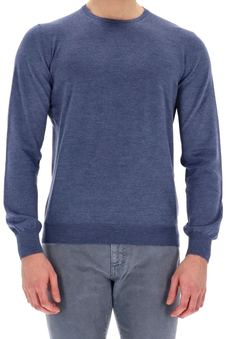 Barba Fine Wool-Cashmere Crewneck Sweater